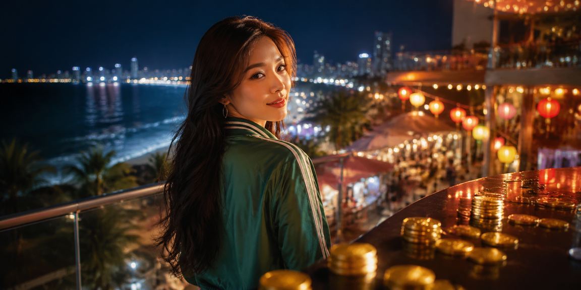 Người dùng xsmb86 duyệt sự kiện thể thao trên điện thoại tại chợ đêm Đà Nẵng